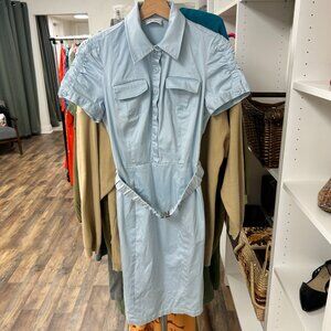 Blue Calvin Klein Waitress Style Dress